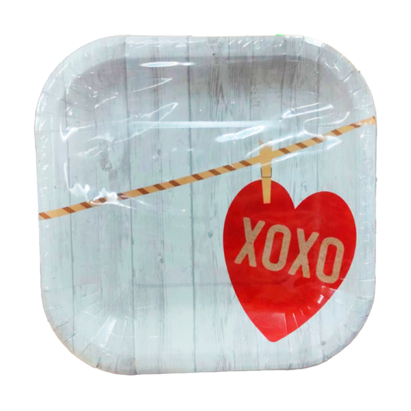 Platos grandes con diseño de XOXO