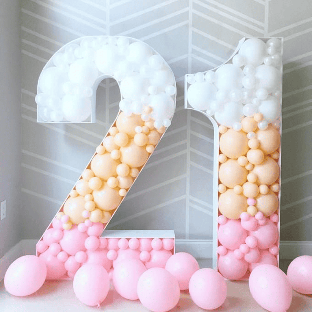 Números 3D rellenos de globos - Imagen 2