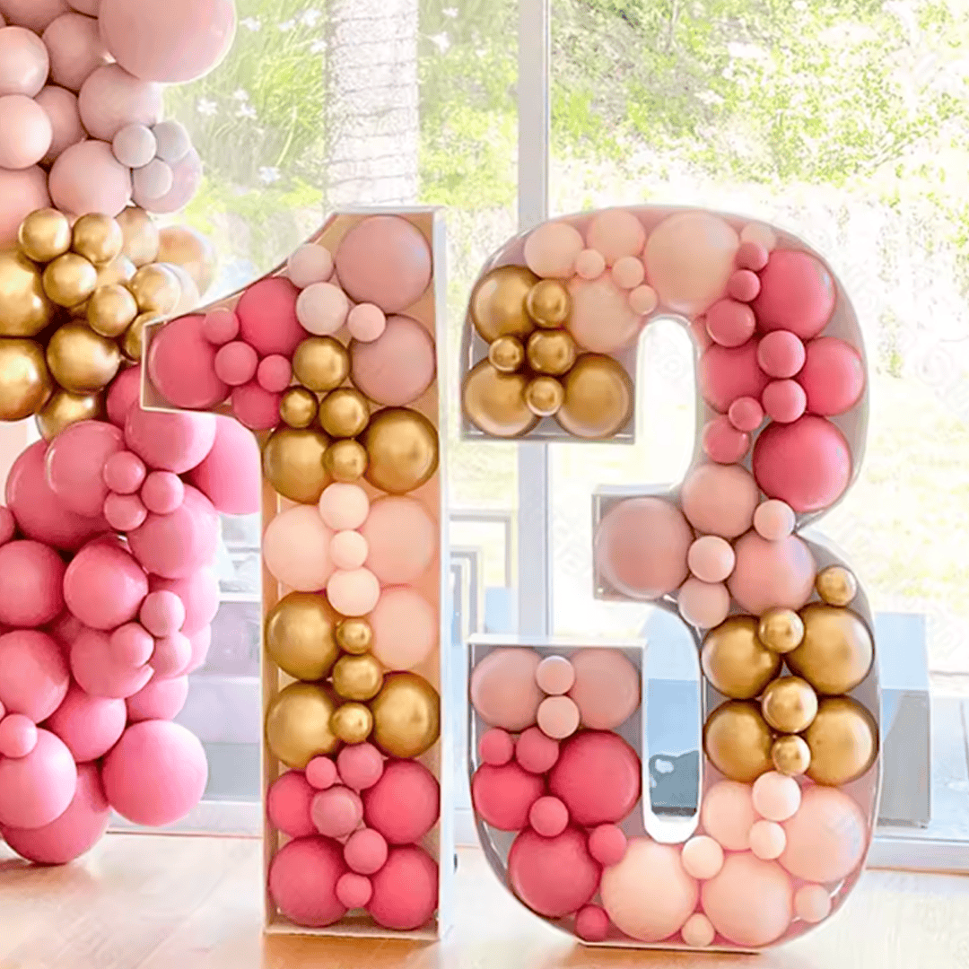 Números 3D rellenos de globos - Imagen 3