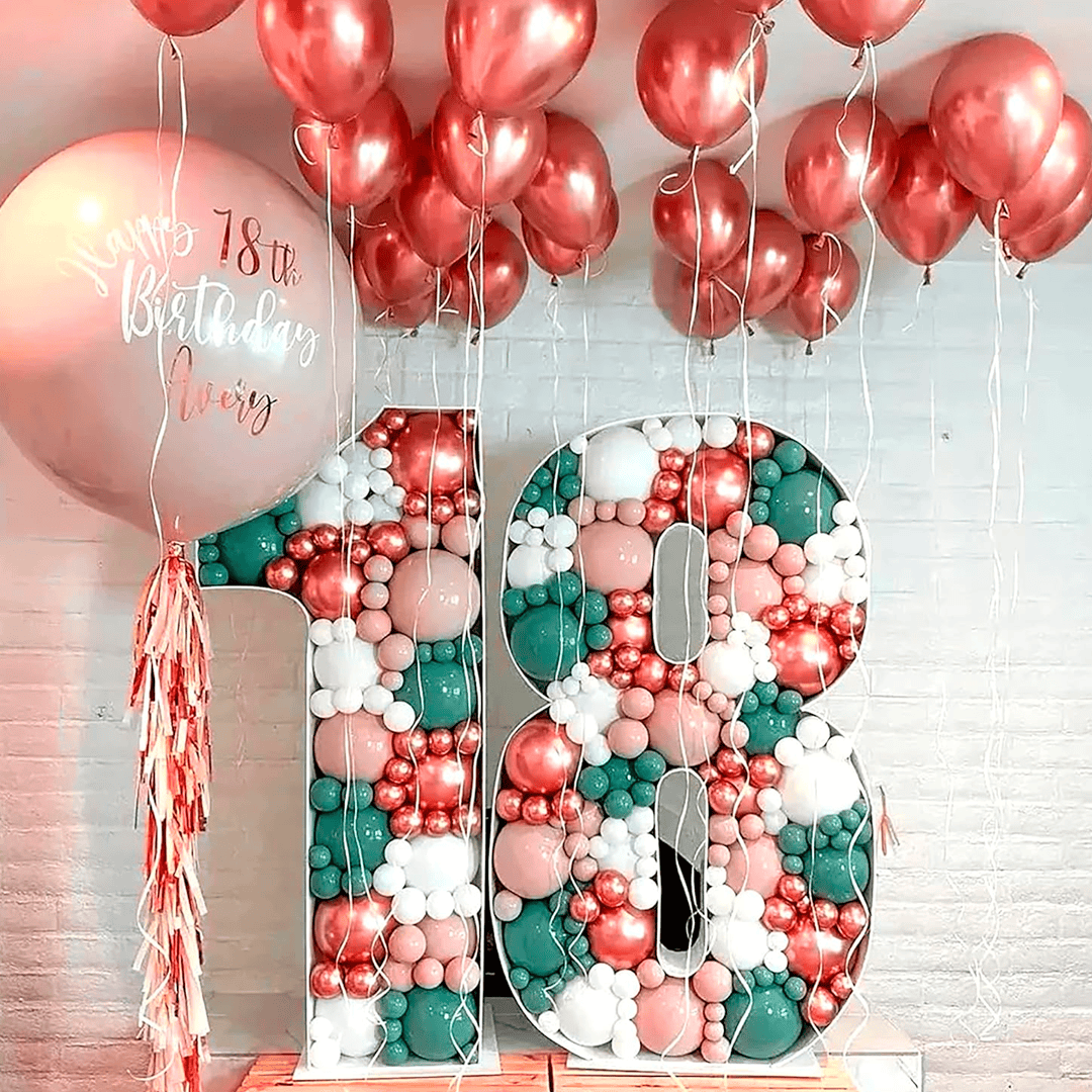 Números 3D rellenos de globos - Imagen 4