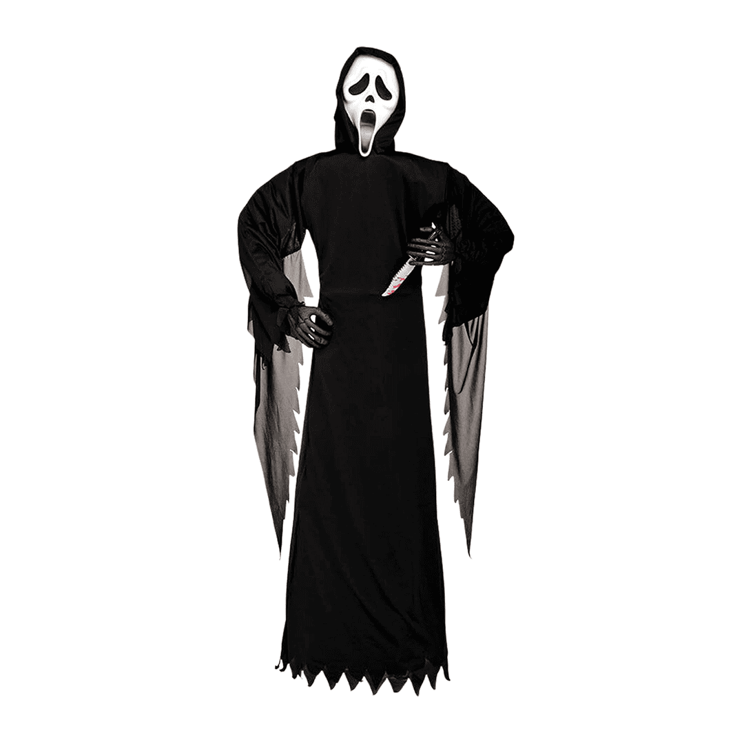 Decoración ghost face con cuchillo