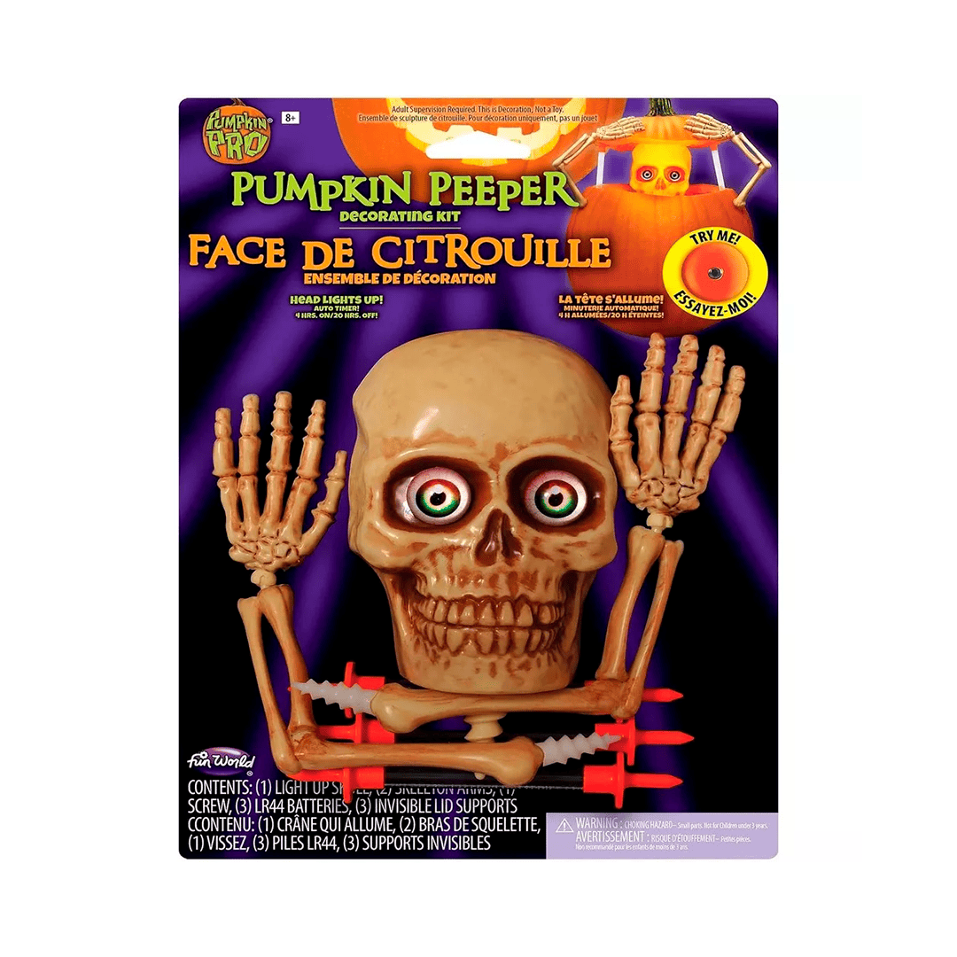 Decoracion con luz para calabazas pq