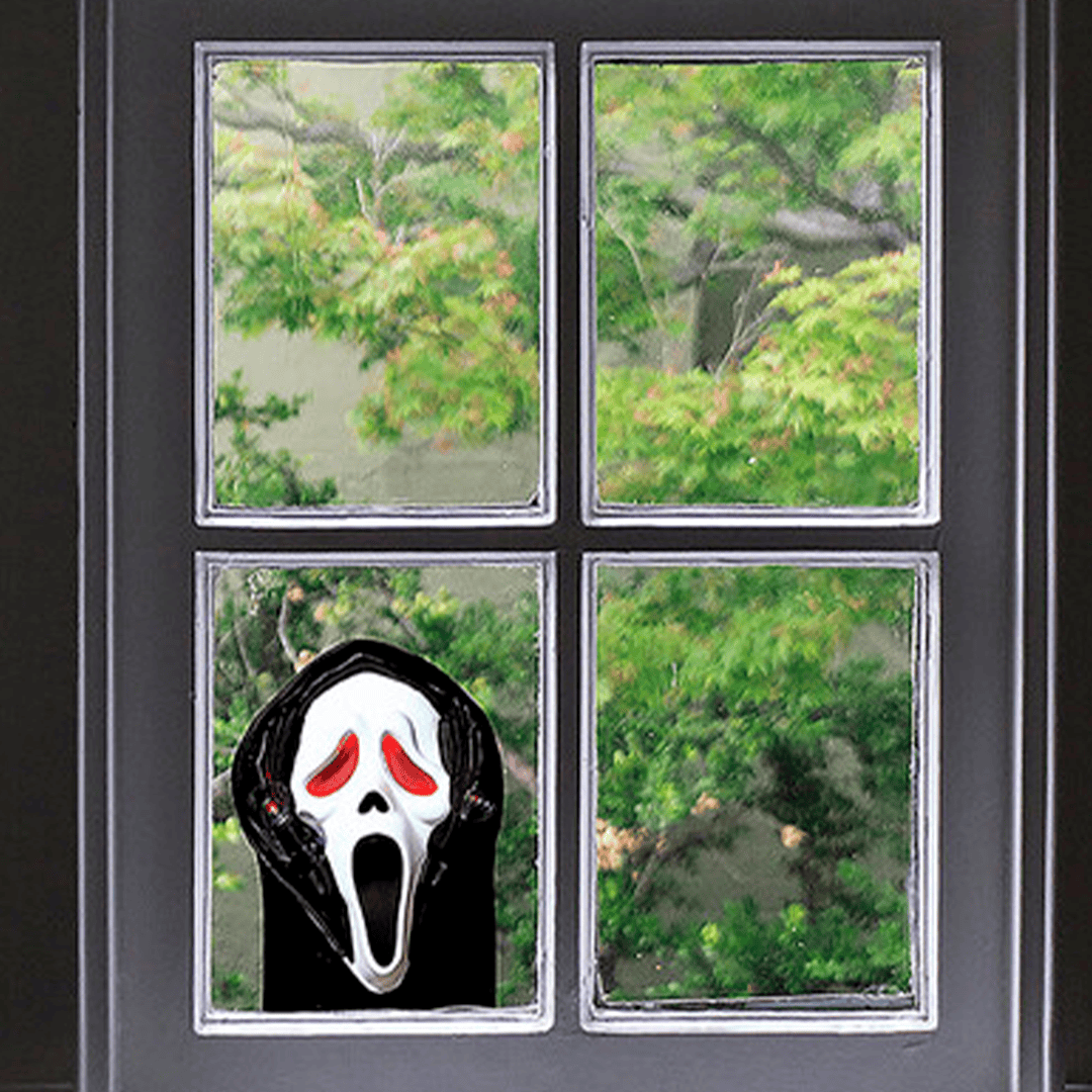Decoración de ventana ghost face - Imagen 3