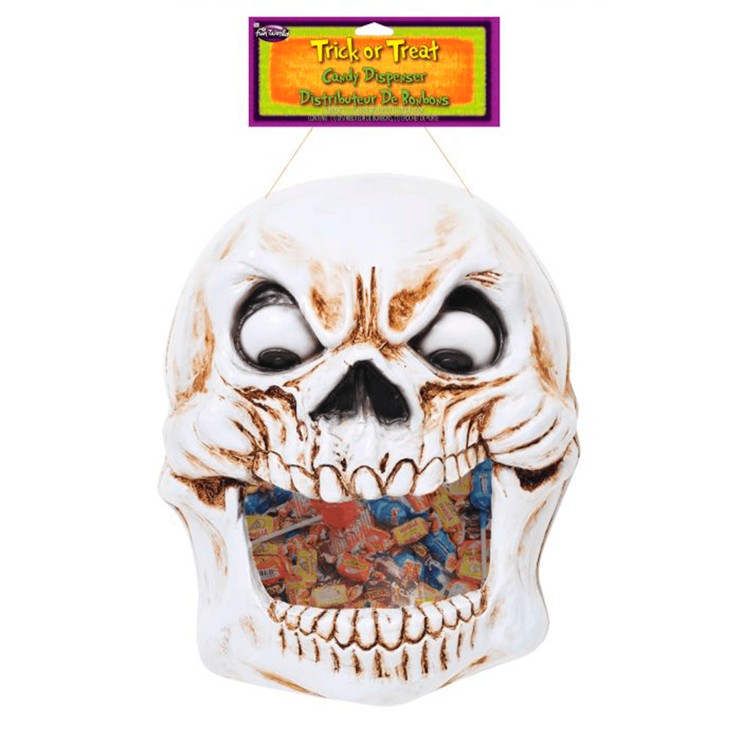 Dispensador de dulces calavera led