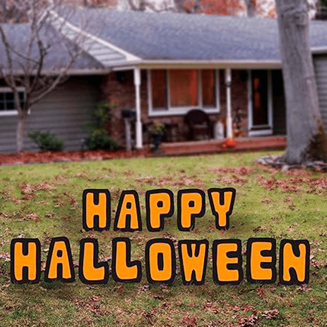 Decoracion para jardin happy halloween