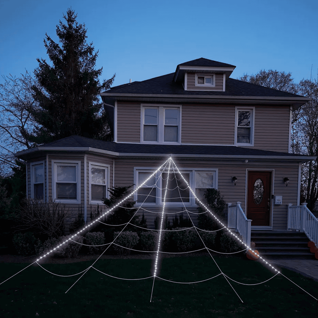 Mega tela de araña para jardin con luz - Imagen 2