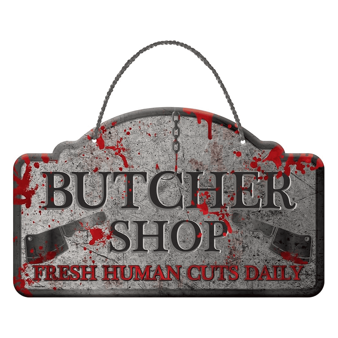 Decoracion Letrero colgante de carnicería