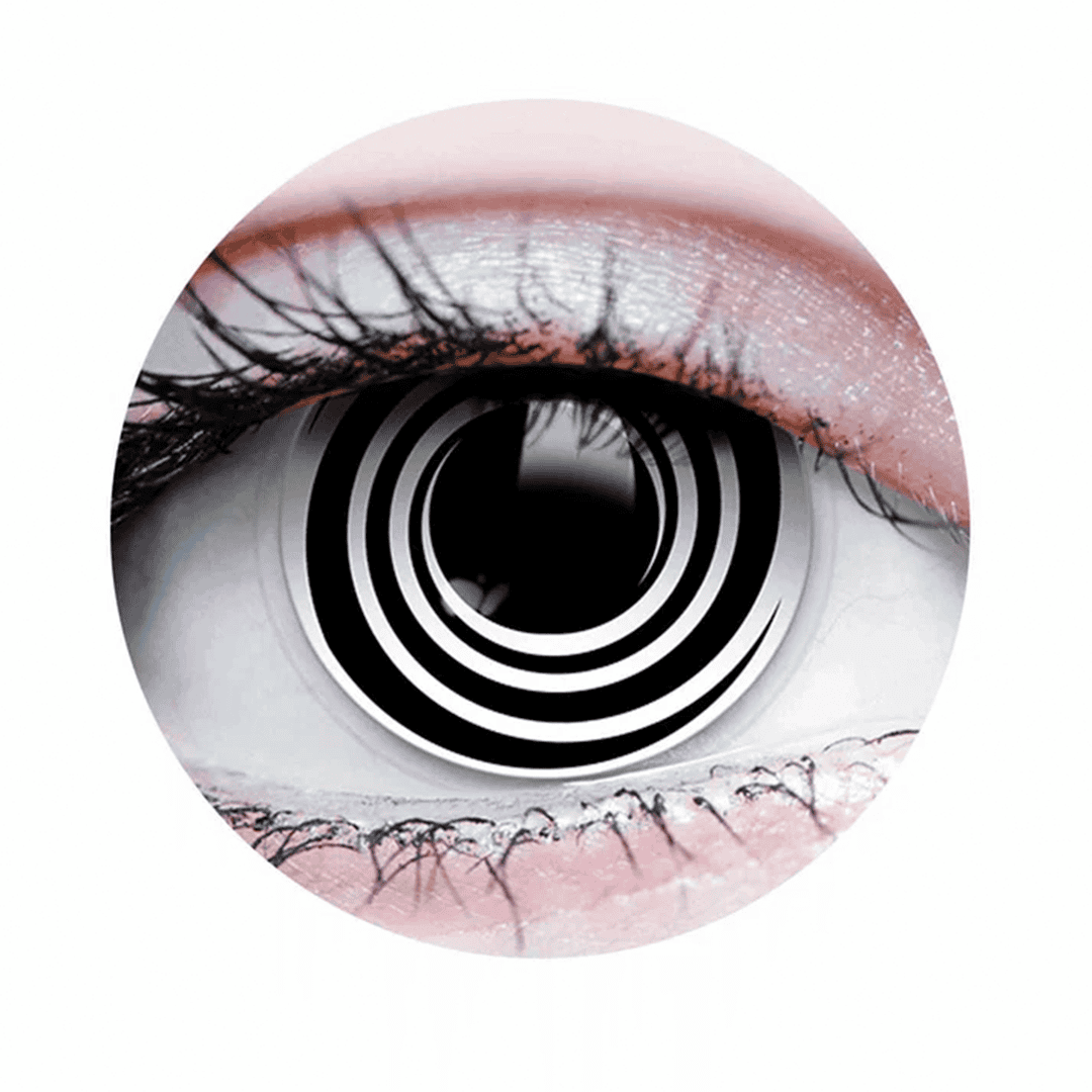 Hypnotized - black & white colored contact lenses