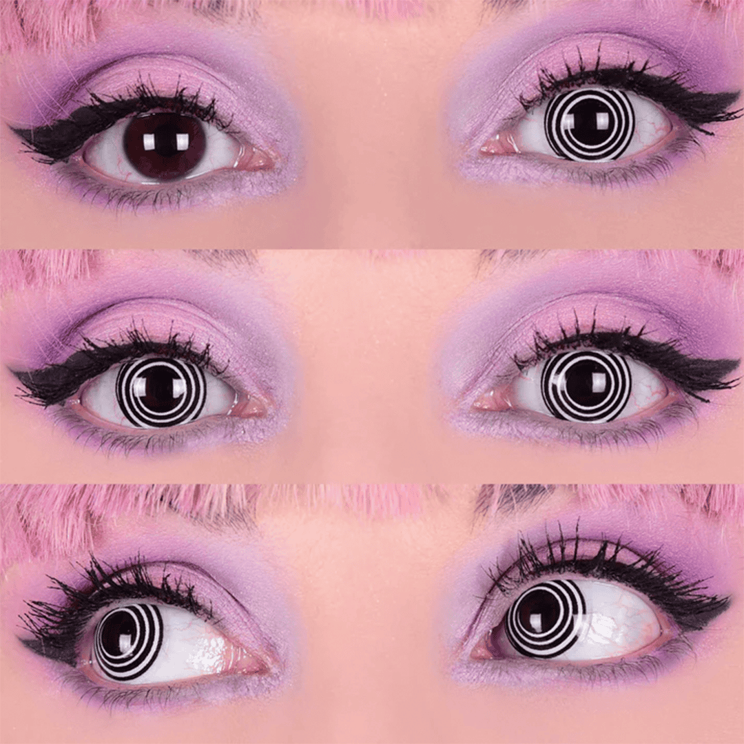 Hypnotized - black & white colored contact lenses - Imagen 3