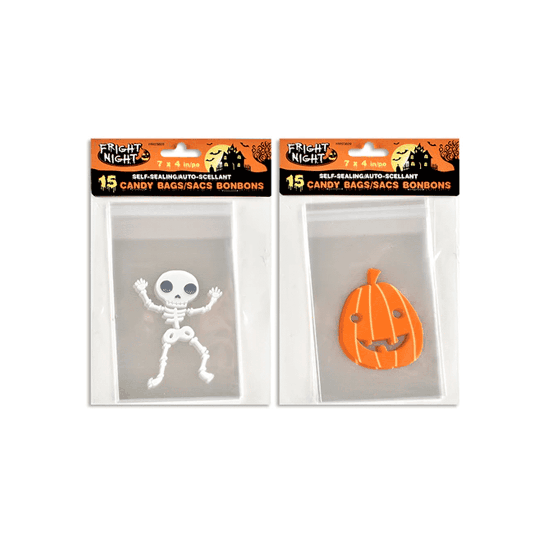 Bolsas para dulces halloween con adhesivo