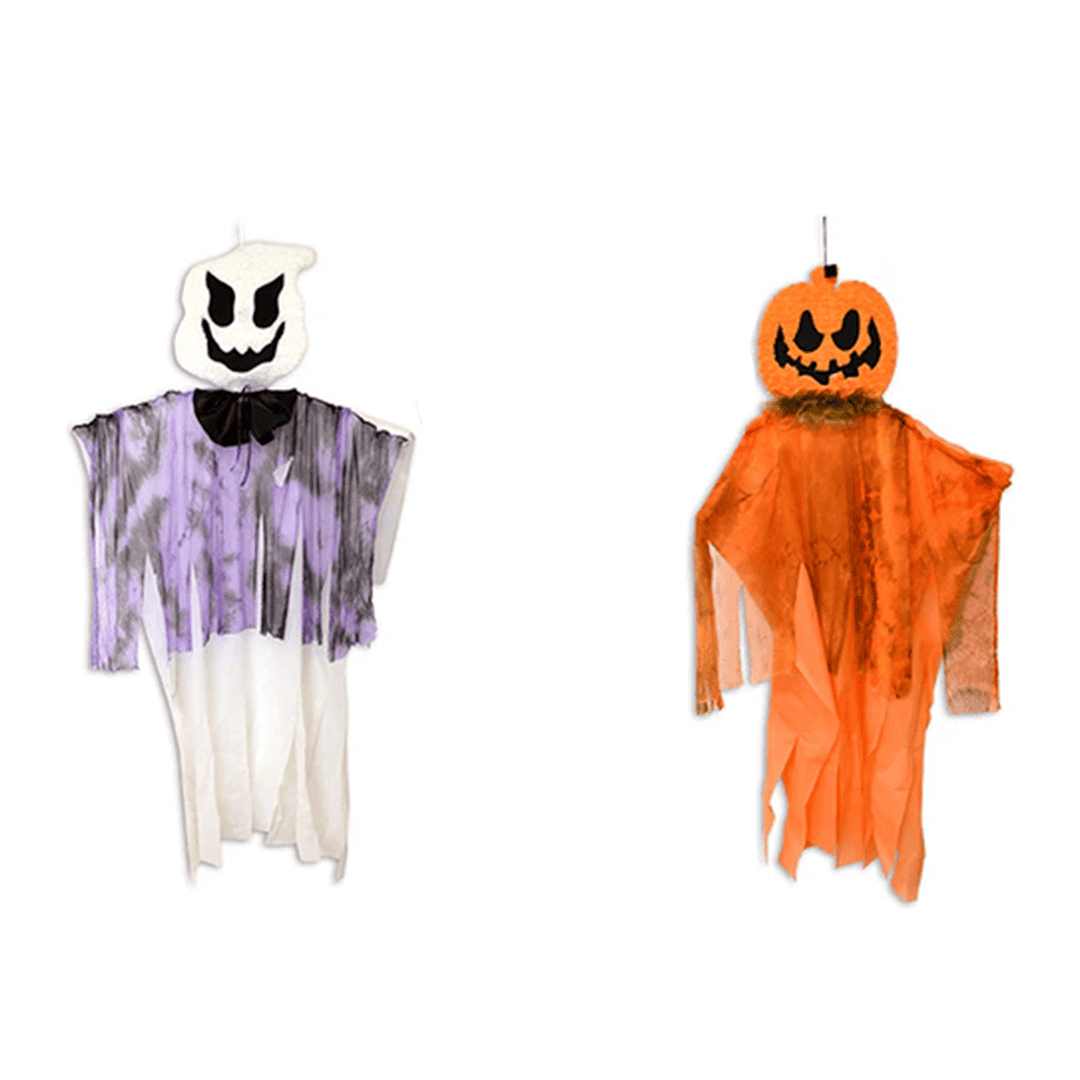 Decoracion fantasma/calabaza con luz