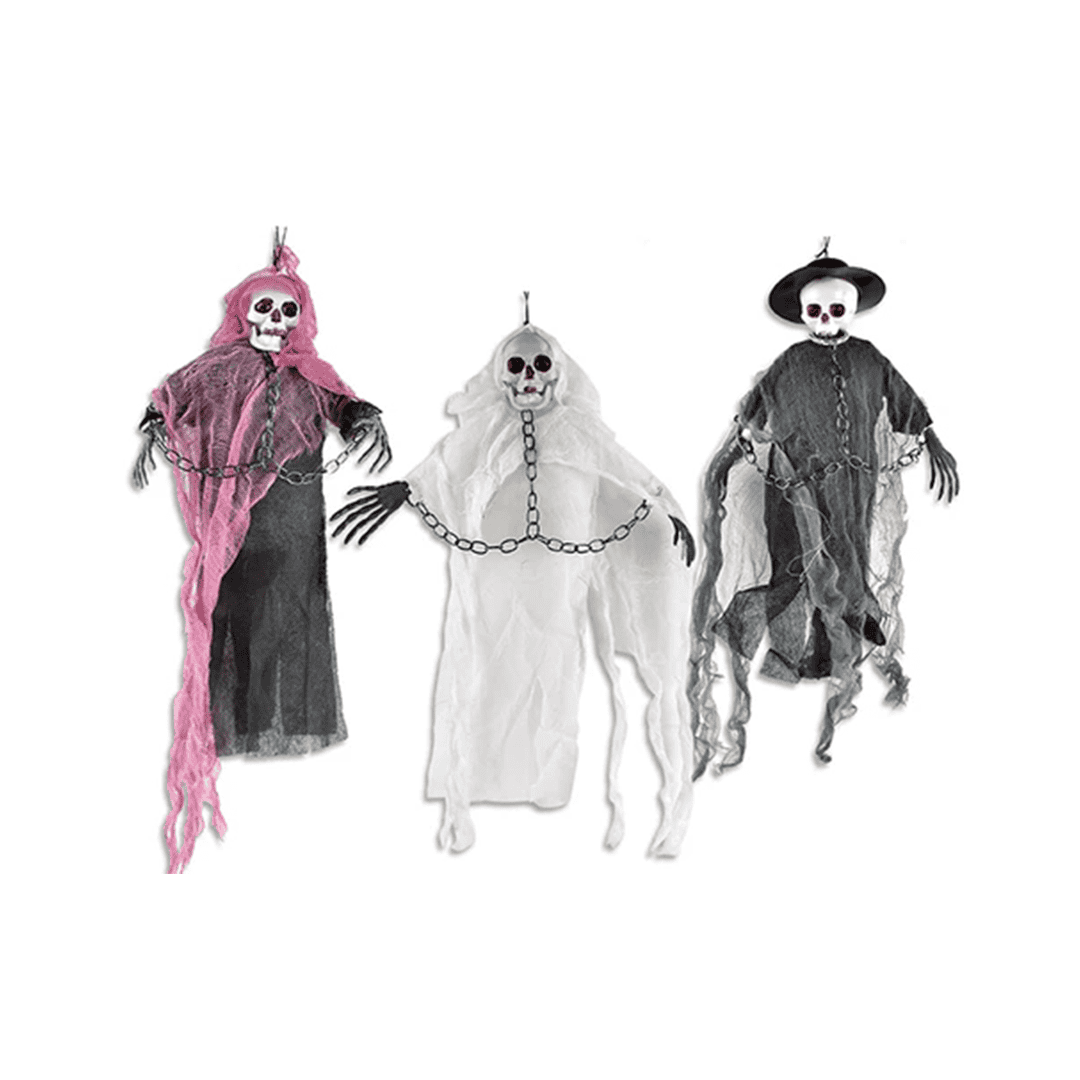 Decoracion calavera con cadenas