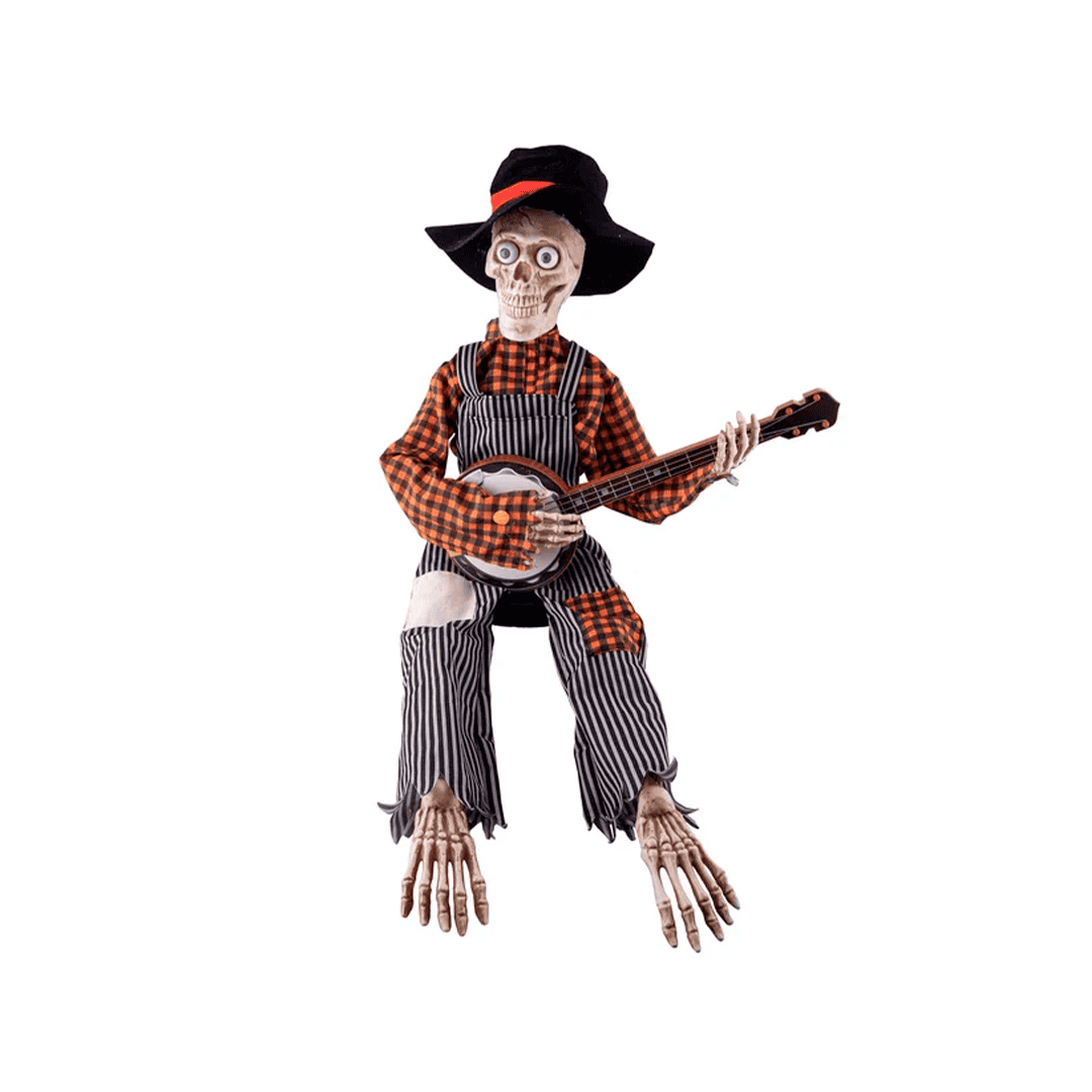 Esqueleto tocando el banjo
