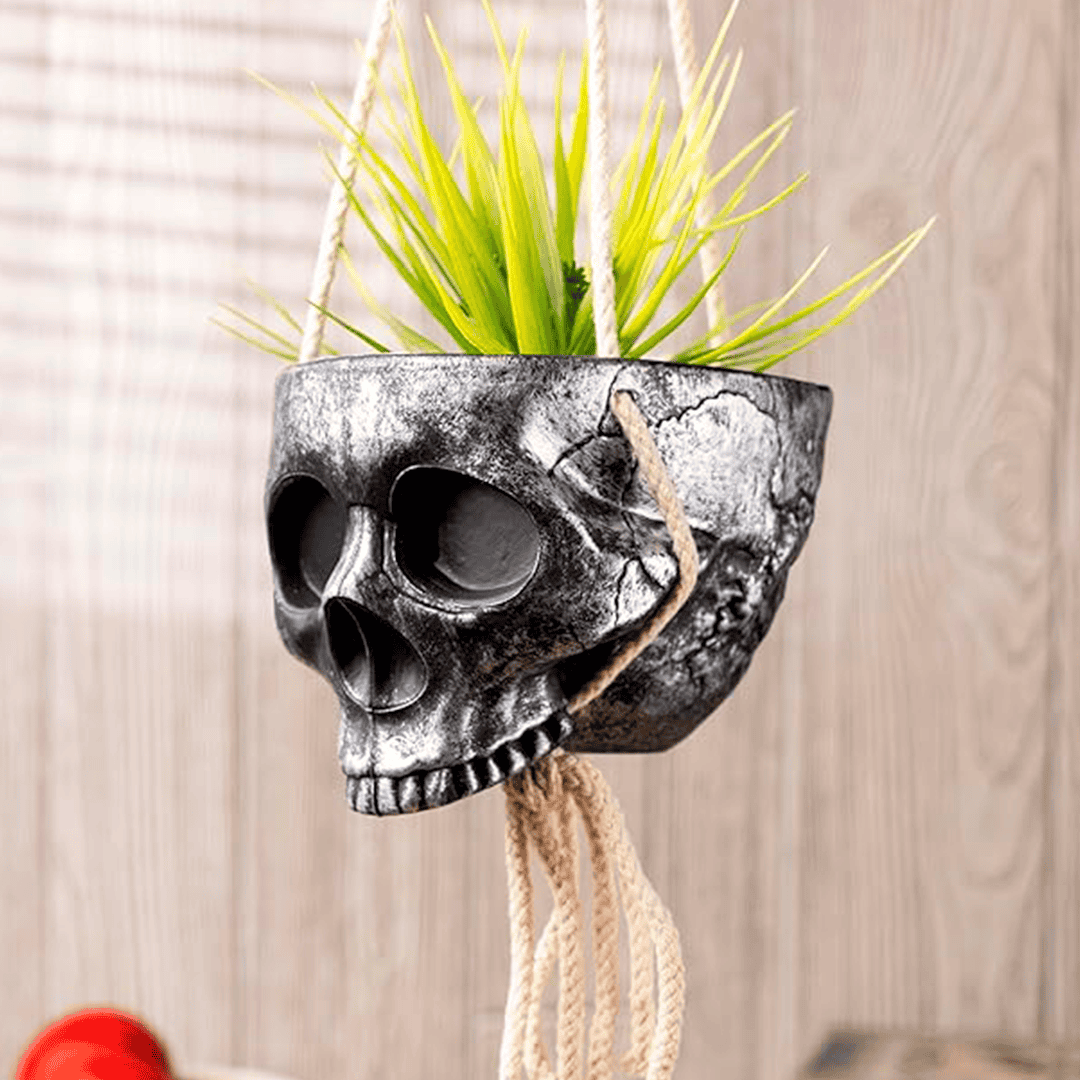 Maceta hanging skull planter asst