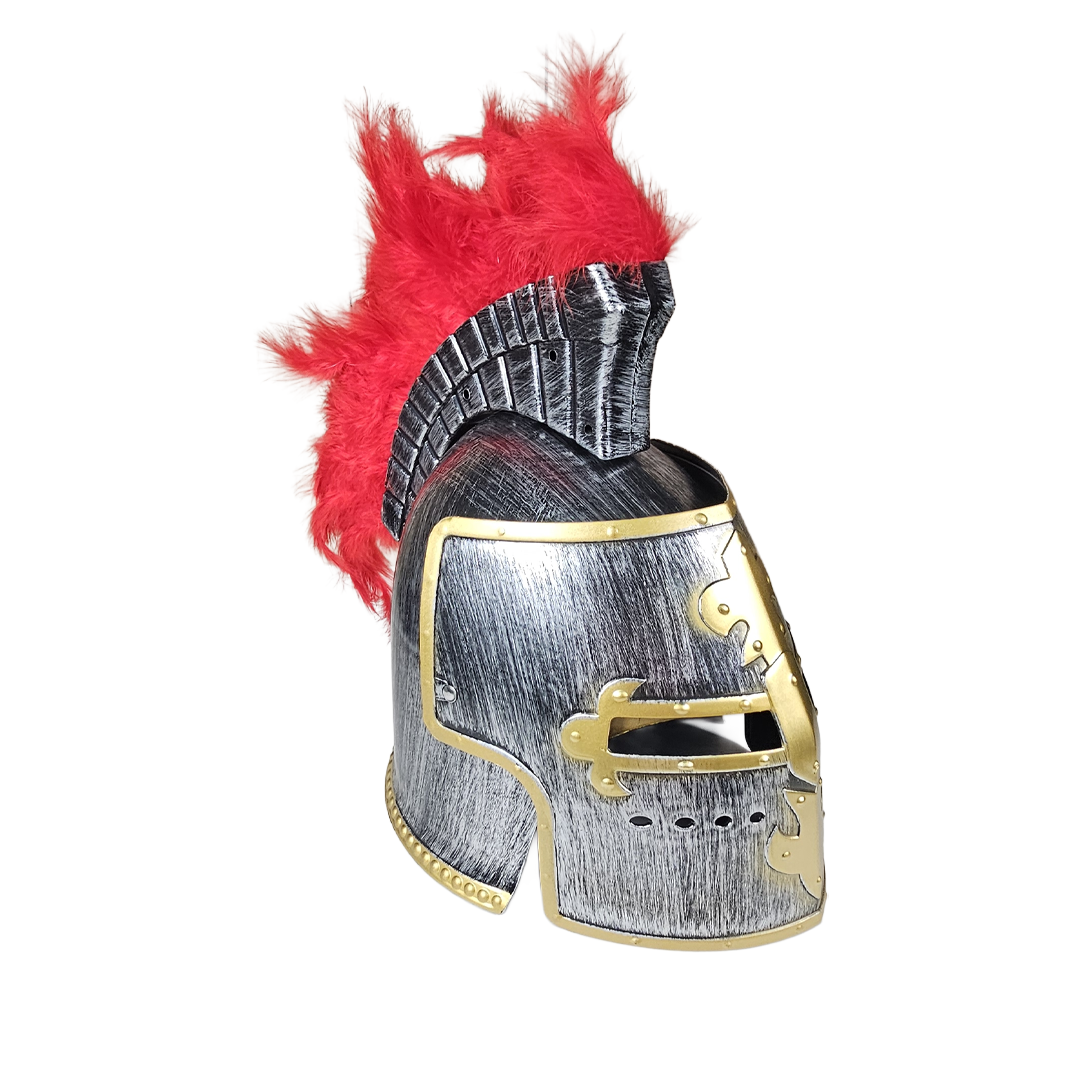 Casco de guerrero plateado - Imagen 2
