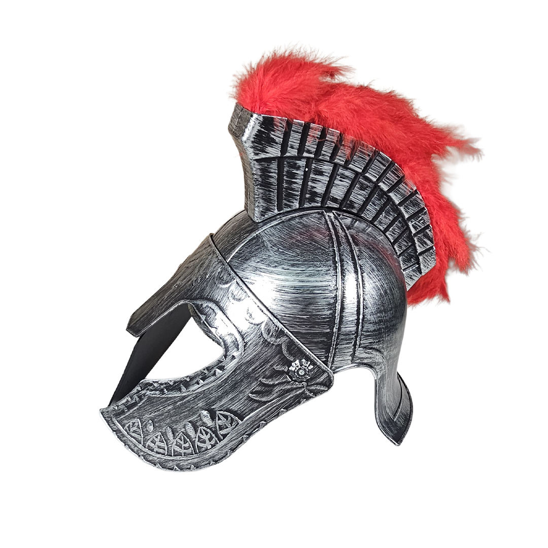 Casco de Guerrero Romano Plateado - Imagen 2