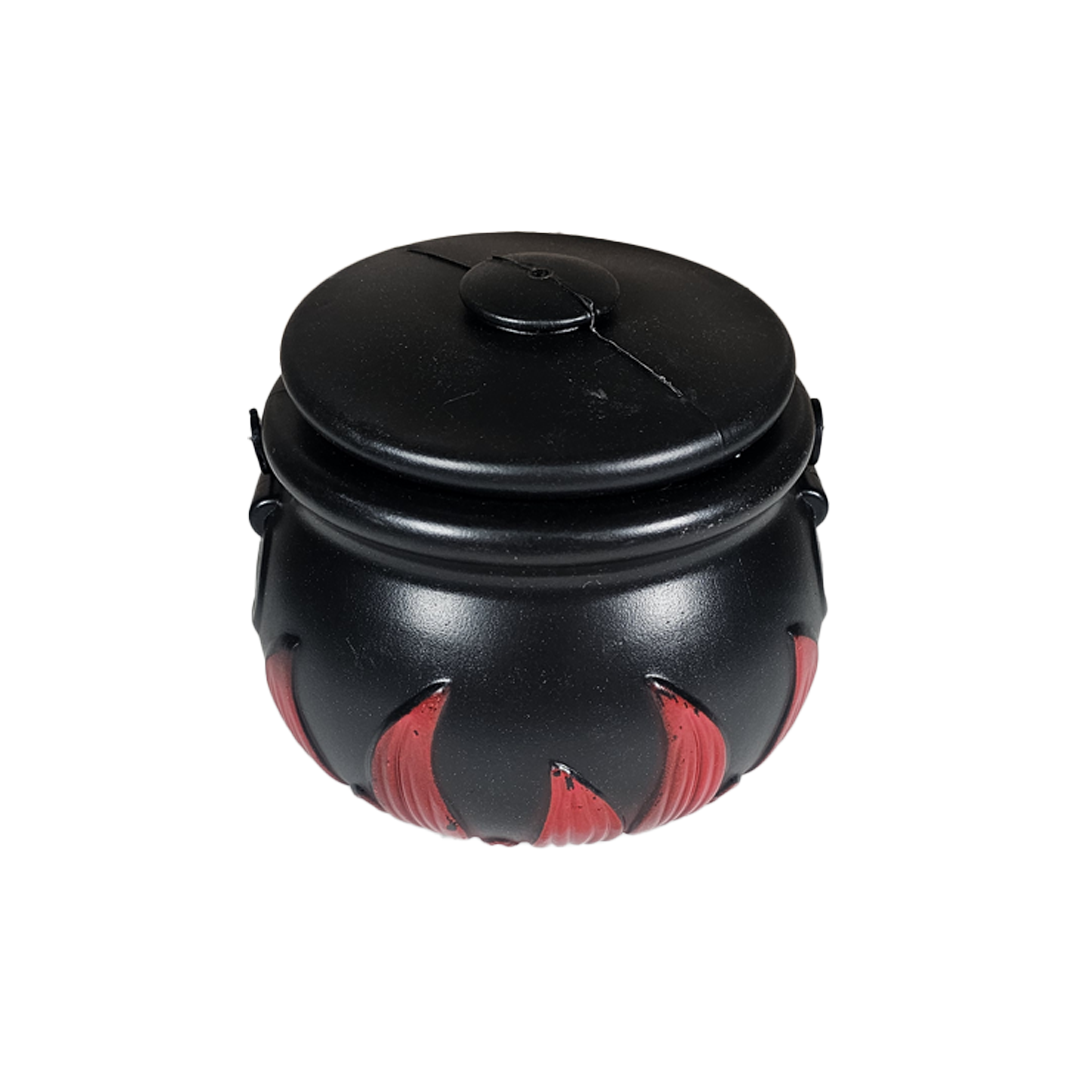 Caldero para dulces con llamas rojas y rapadera - Imagen 2