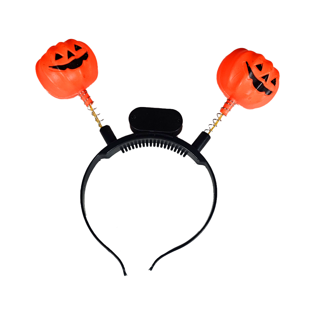 Diadema de calabazas con luz y resorte