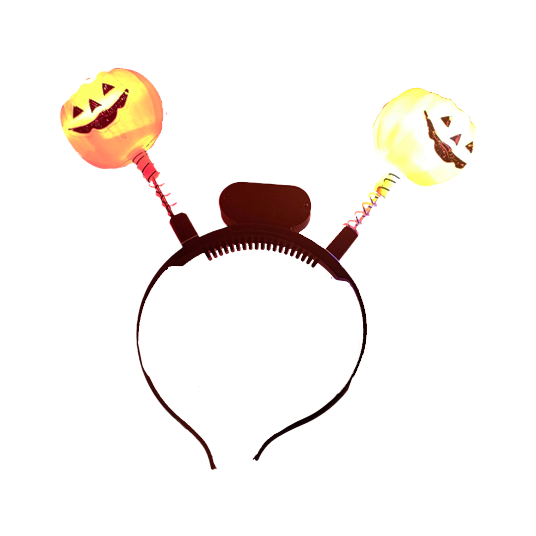 Diadema de calabazas con luz y resorte - Imagen 2