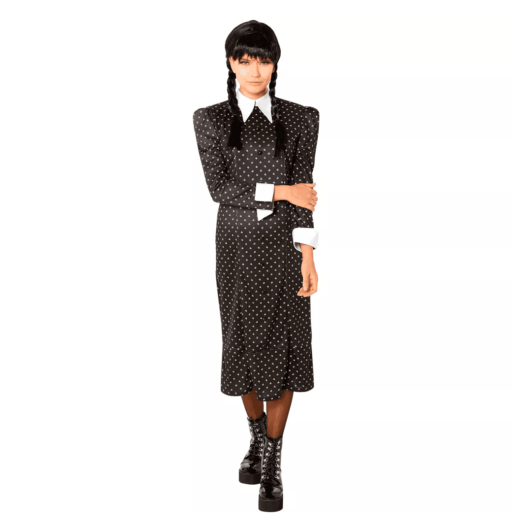 Disfraz para dama wednesday addams talla m