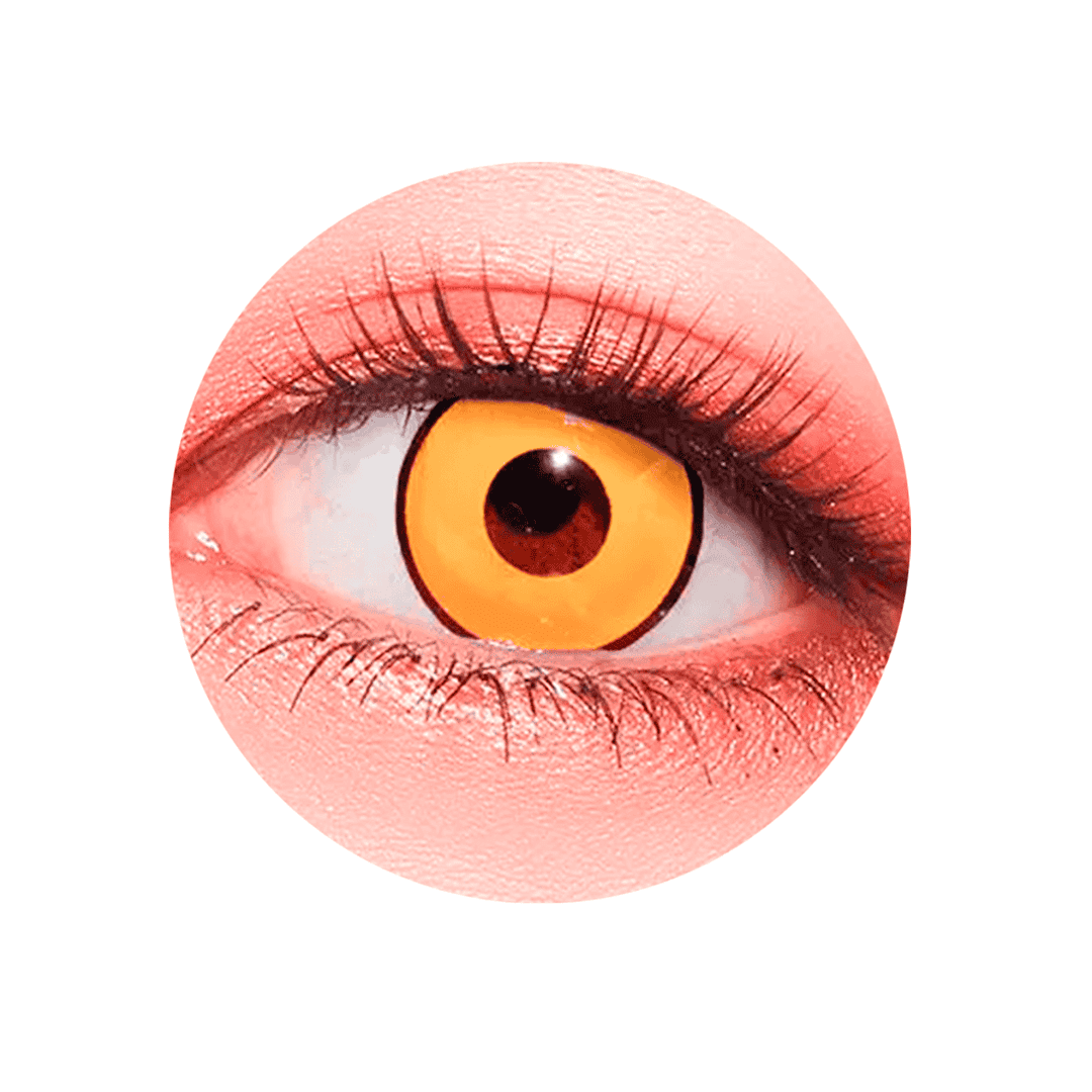 Lentes de contacto owl - orange colored lenses