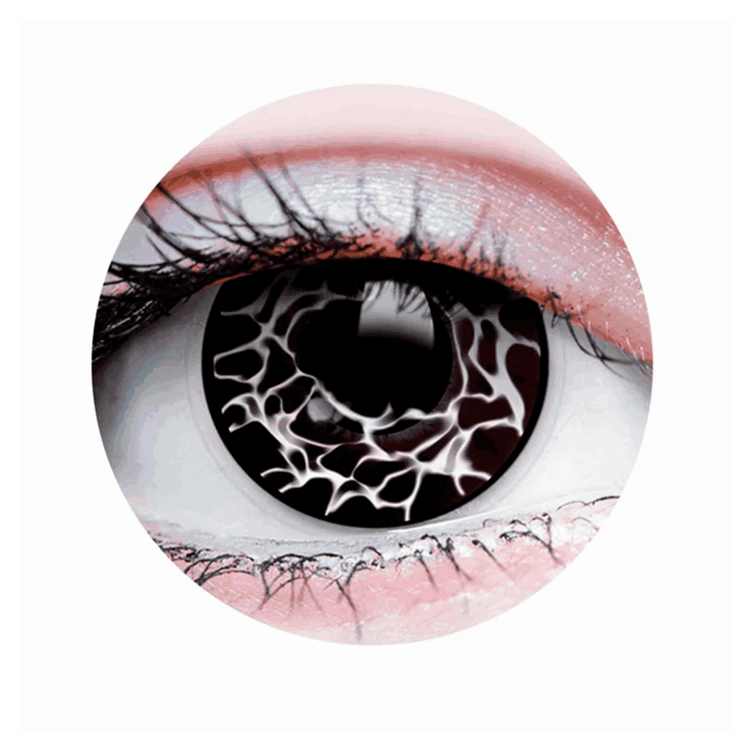 Lentes de contacto necromancer - black and white color contact lenses