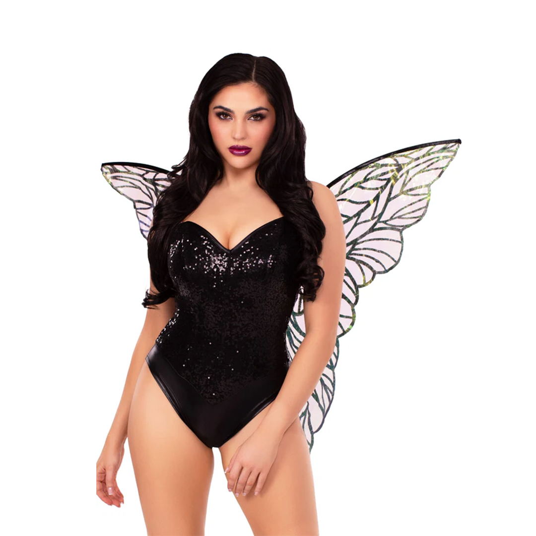 Alas de hada iridiscentes sin tirantes color negro - Imagen 2