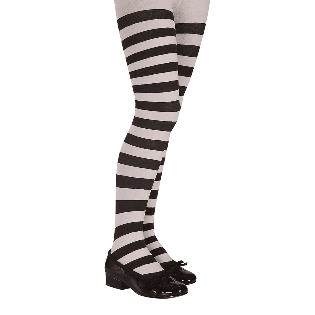 Medias de rayas blancas y negras