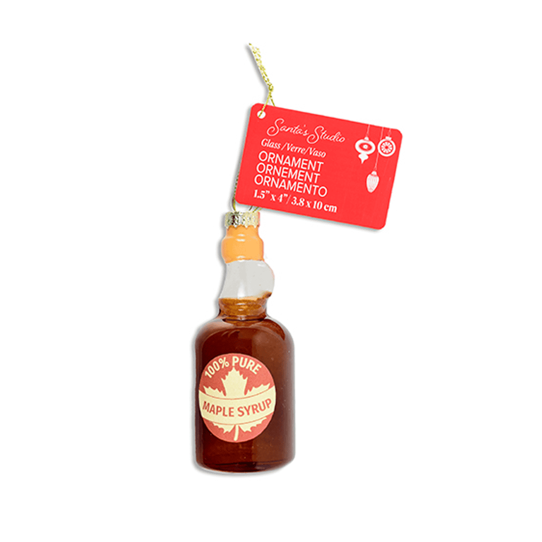 Adorno navide?o de vidrio de jarabe de arce - Imagen 2
