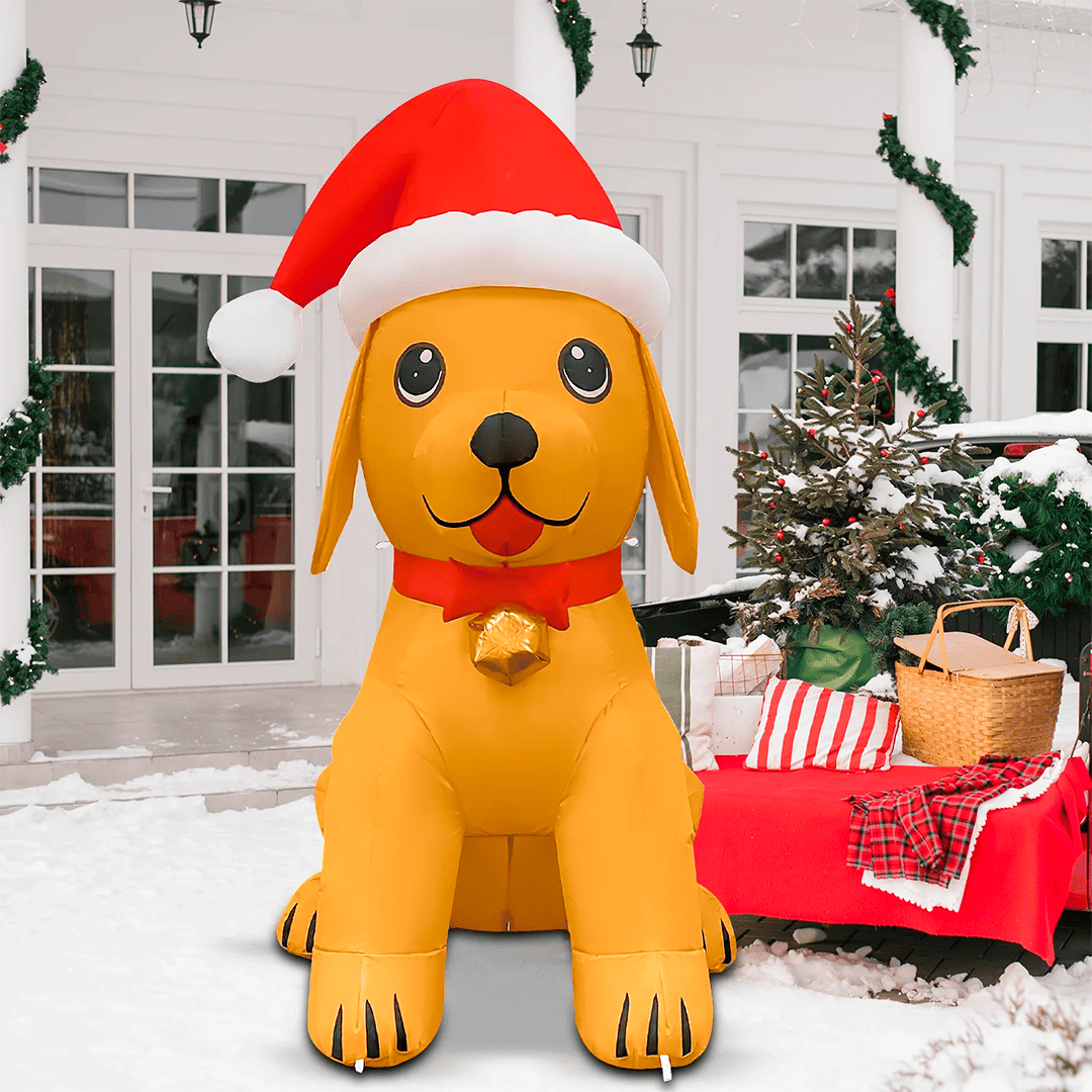 Perro navide?o inflable