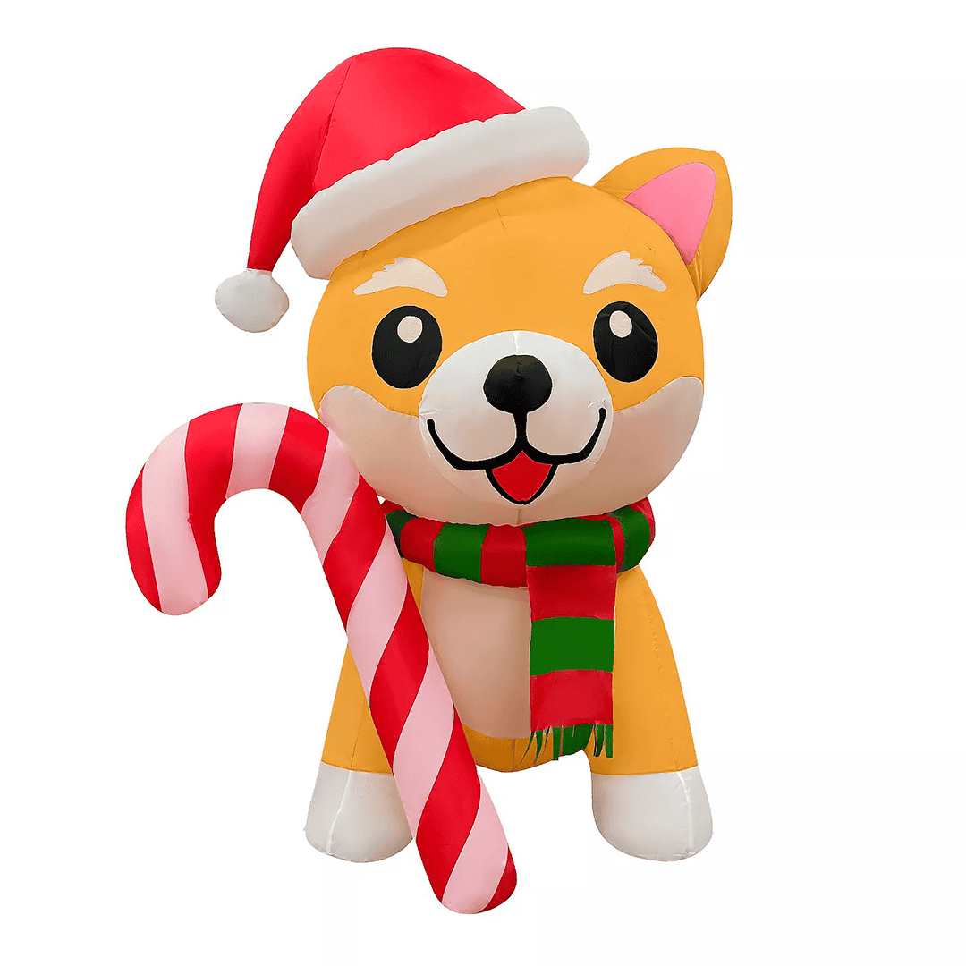 Perro navide?o inflable