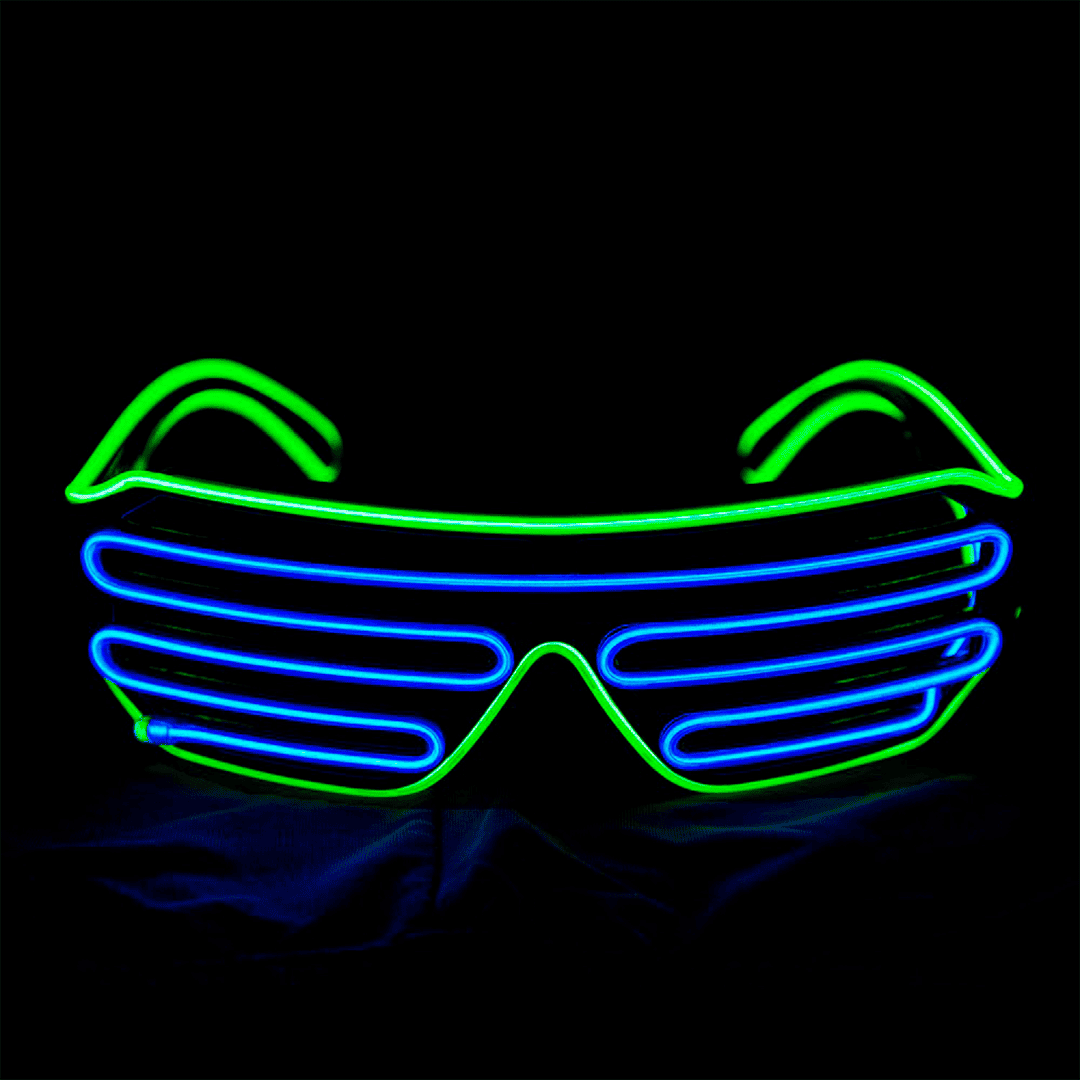 Lentes LED azul y amarillo