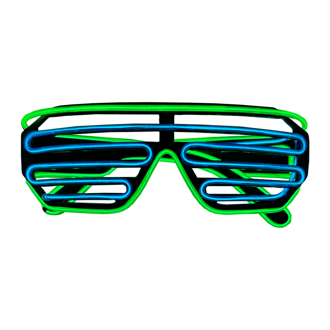 Lentes LED azul y verde