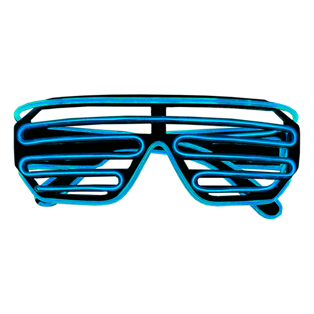 Lentes LED azul en aguamarina