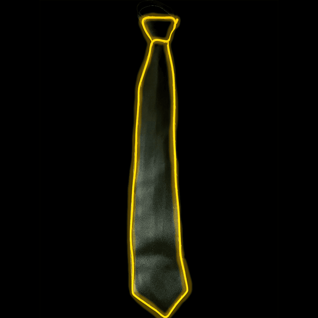 Corbata de luz amarillo LED