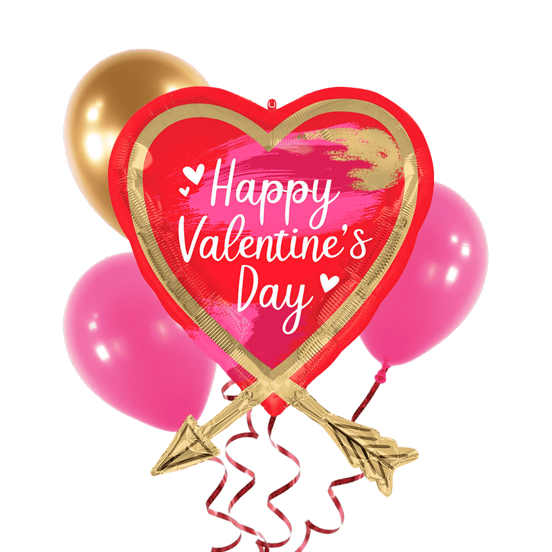 Bunch con helio corazón con flecha. 026635463737