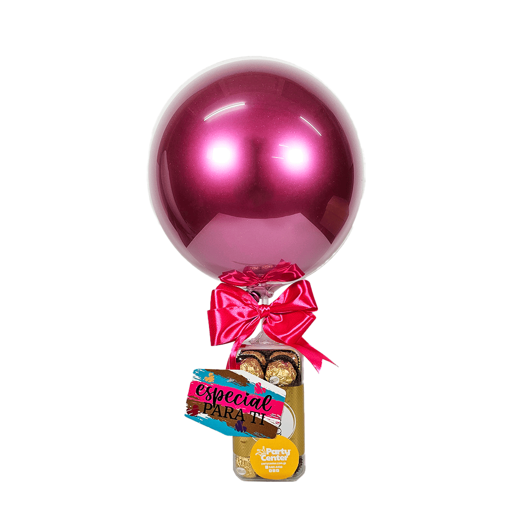 Arreglo mini burbuja con chocolates - Imagen 2