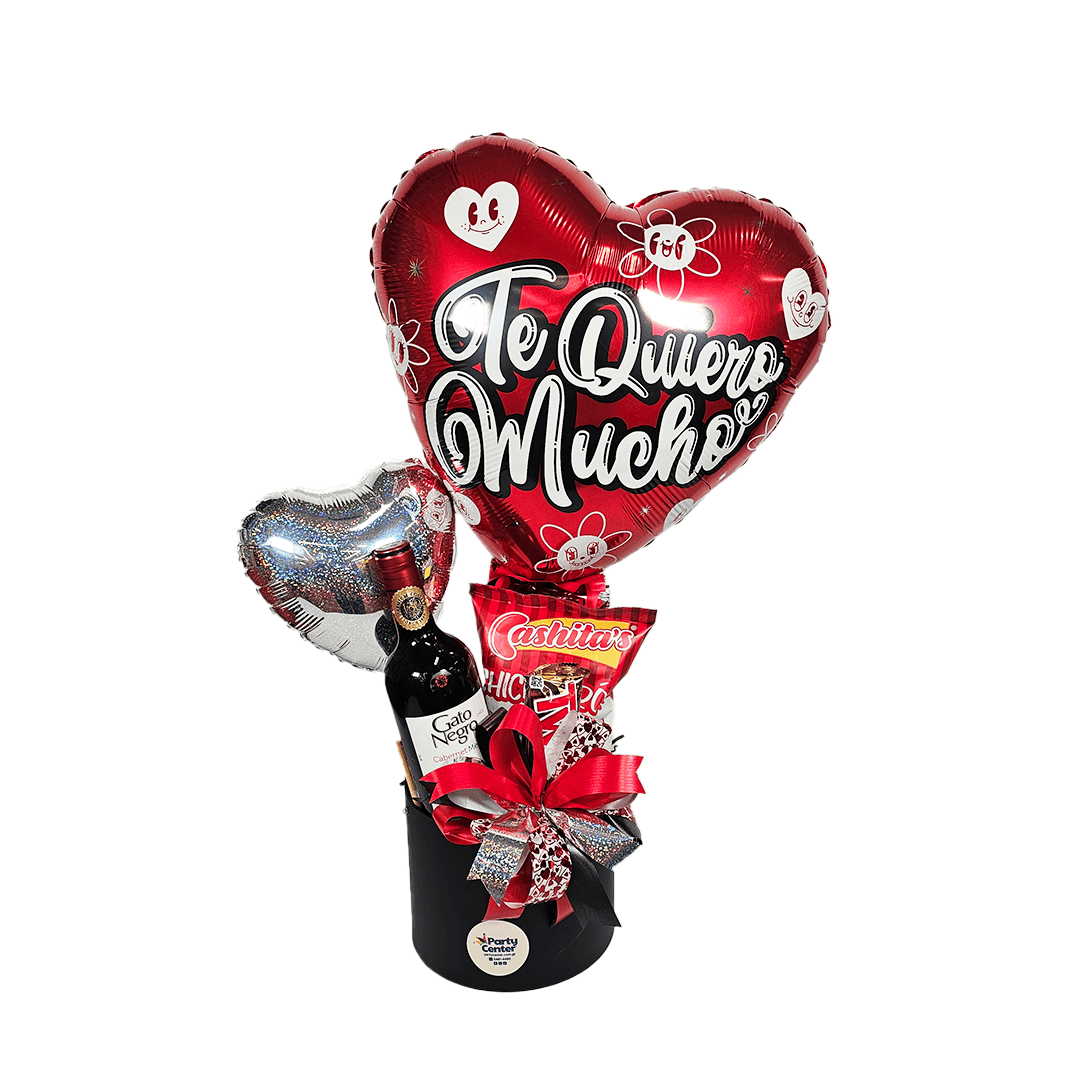 Arreglo especial globo con vino