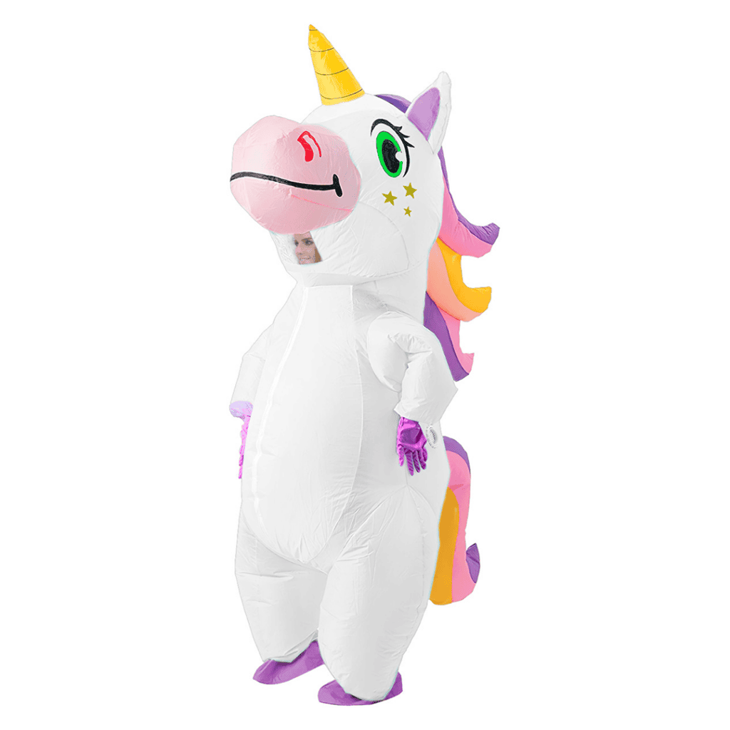 Disfraz Inflable De Unicornio Arcoíris Para Fiestas Y Cosplay | Talla Única 150-190 Cm | Ideal Para Halloween, Navidad Y Carnaval