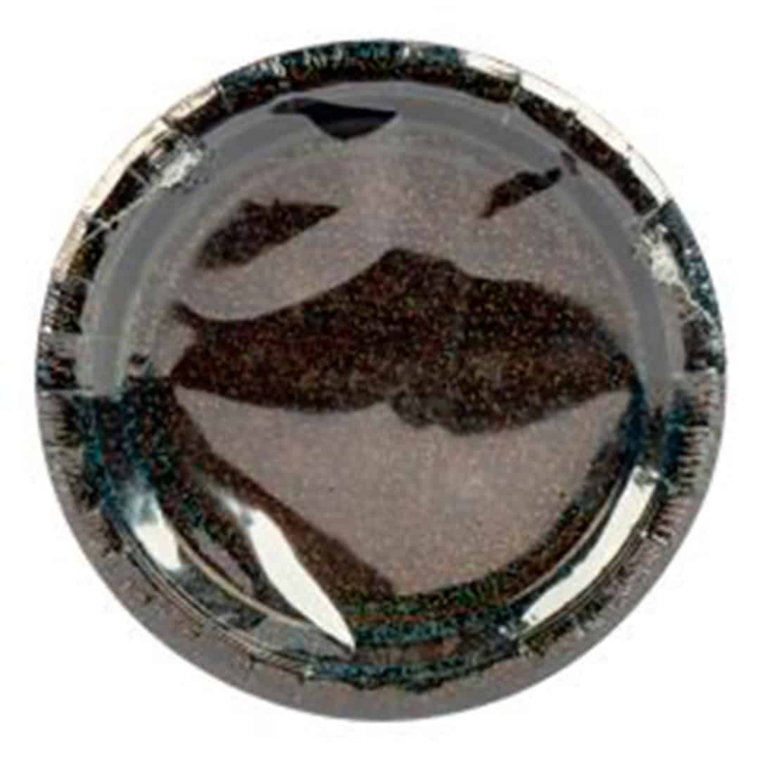 Plato Glitter Color Negro 7"