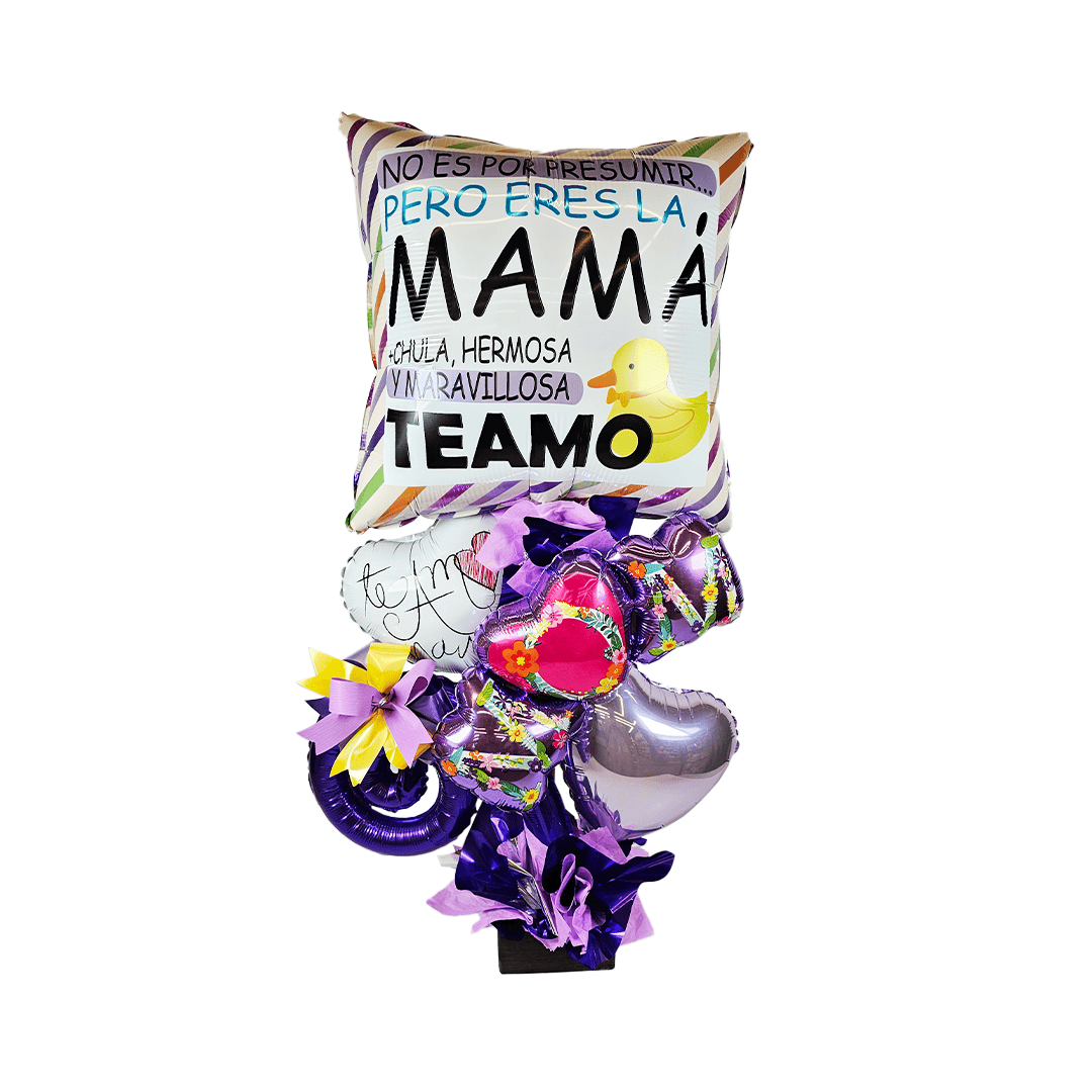 Arreglo del día de la Madre de globos metálico
