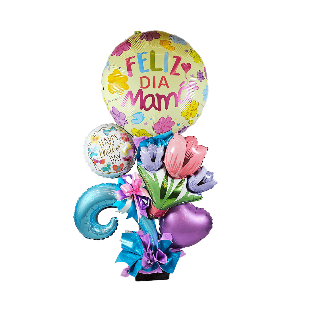 Arreglo del día de la Madre de globos metálico