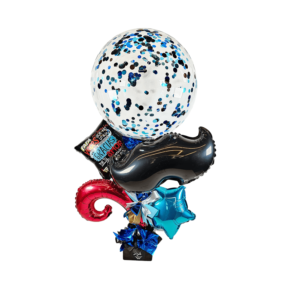 Arreglo del día del Padre de globos un globo burbuja