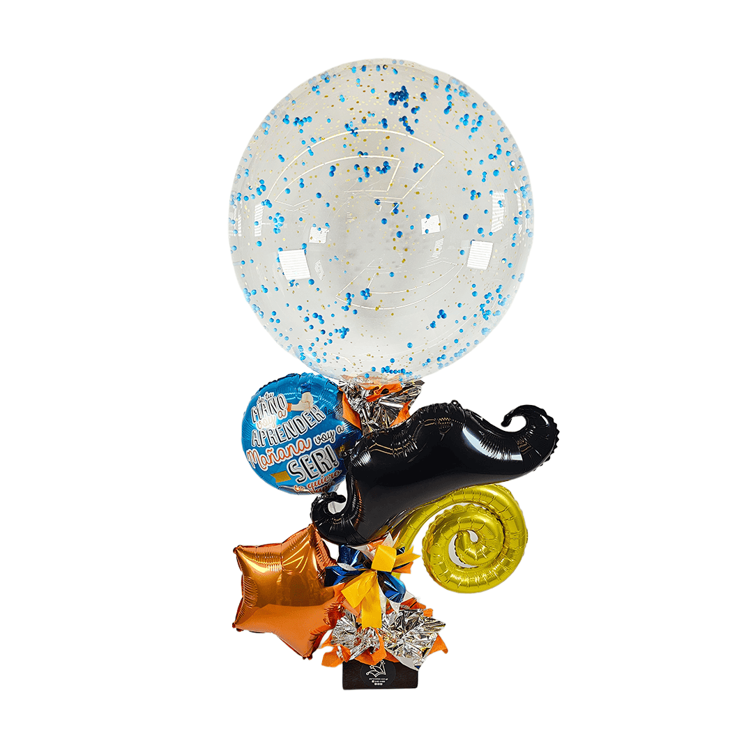 Arreglo del día del Padre de globos un globo burbuja