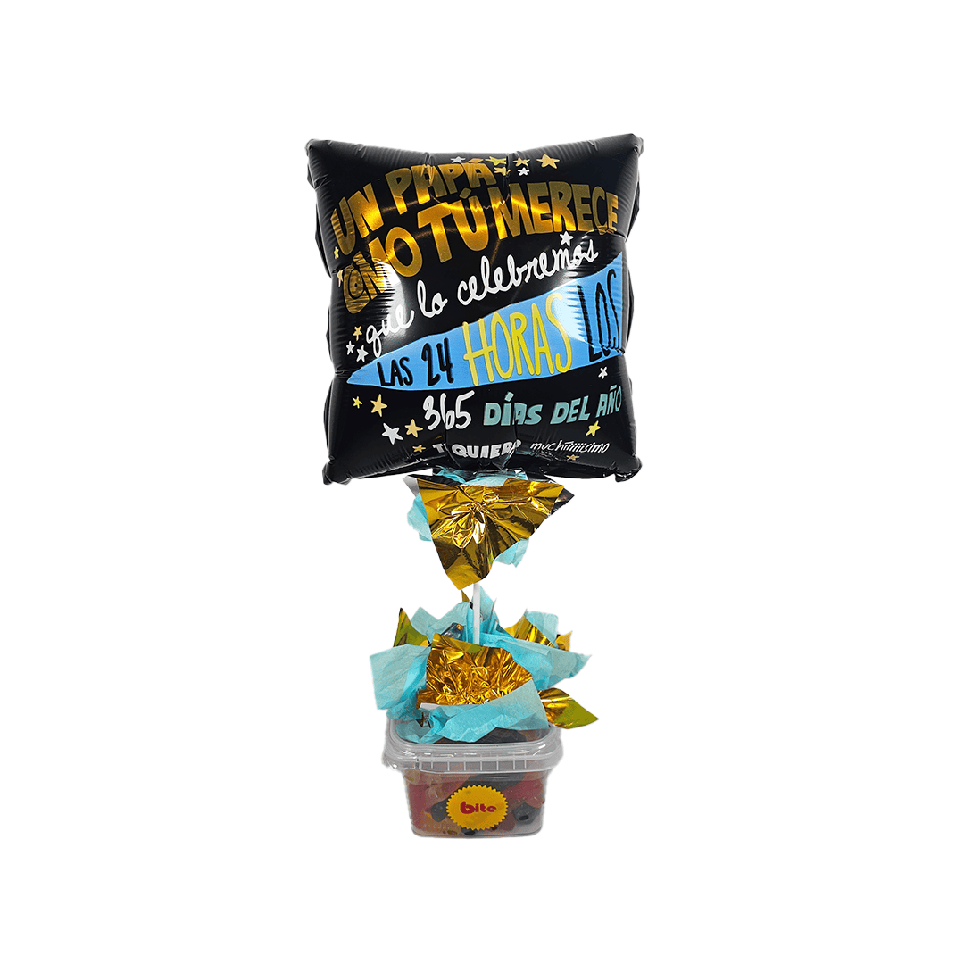 Arreglo del día del padre con gomitas