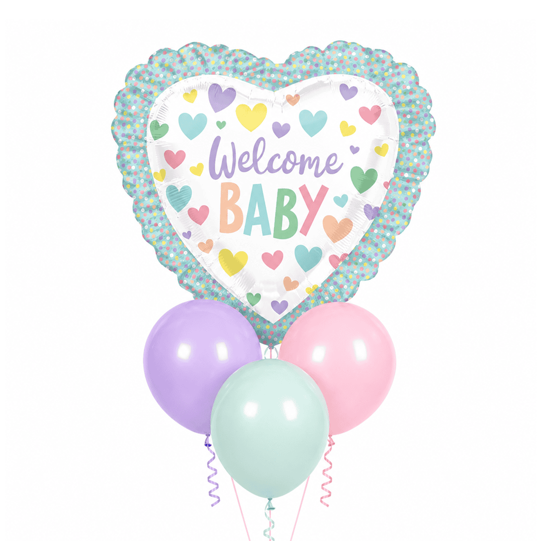Globos con helio Welcome Baby
