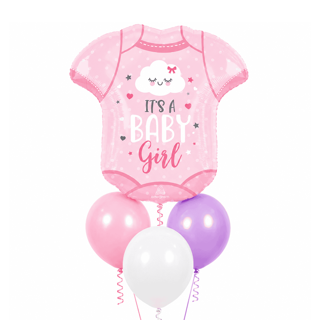 Globos con helio Baby Shower Niña