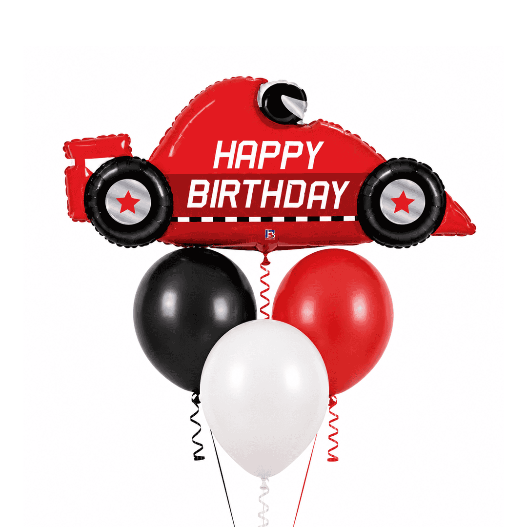 Globos con helio Race Car Birthday