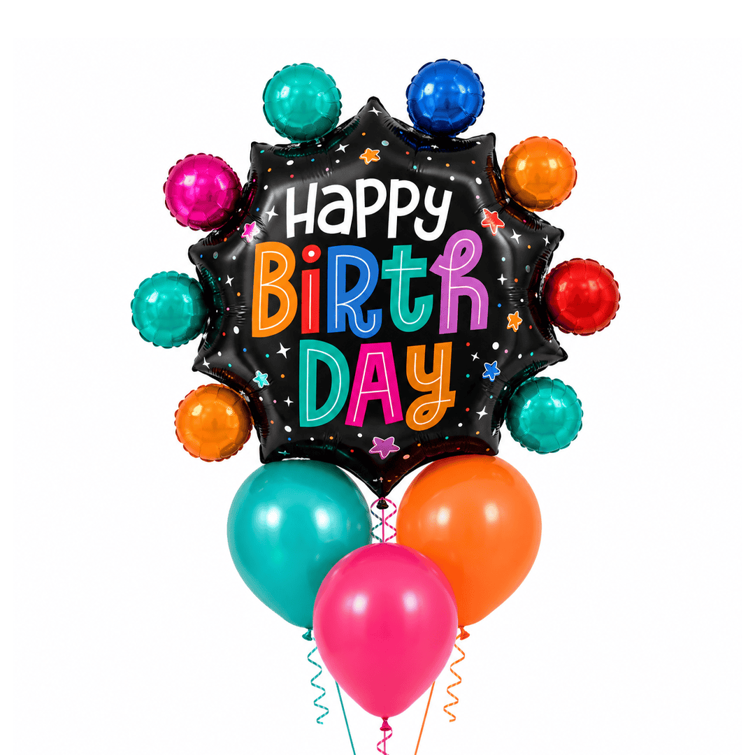 Globos con helio Happy Birthday