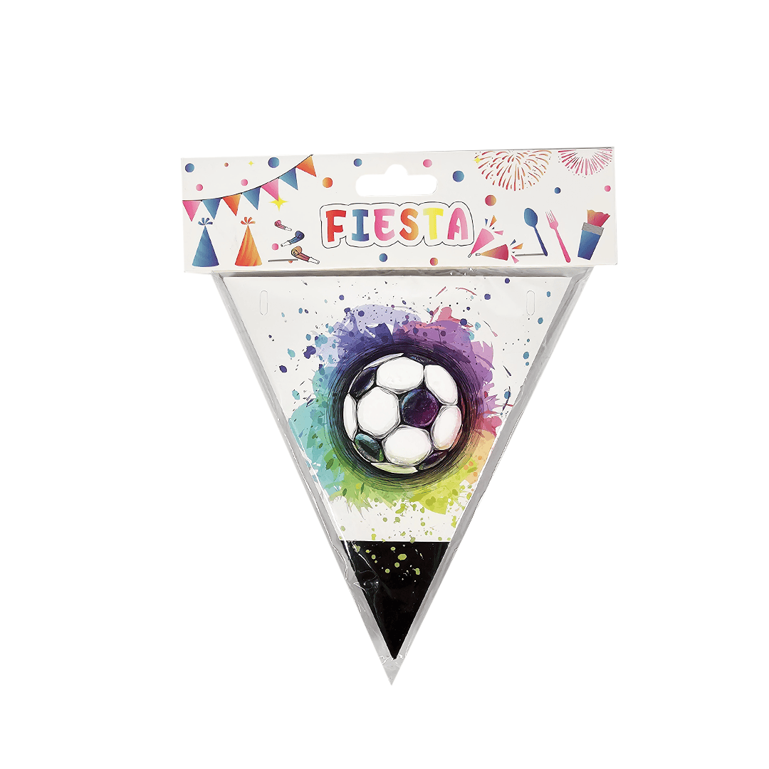 Banderín triangular multicolor